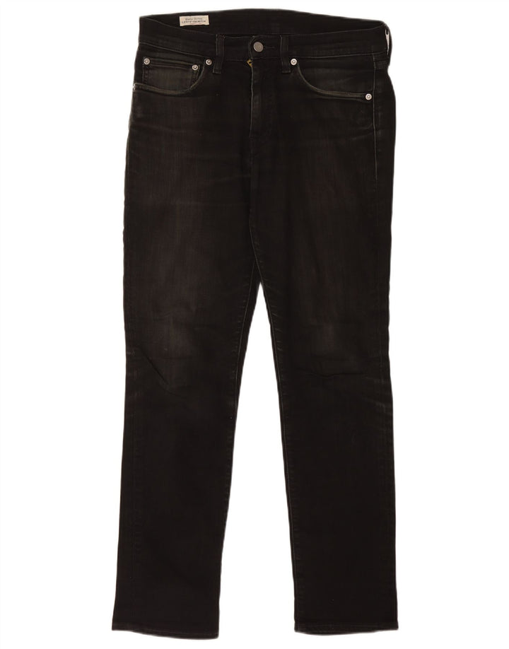 Levi's Herren Slim Jeans W31 L29 Schwarze Baumwolle