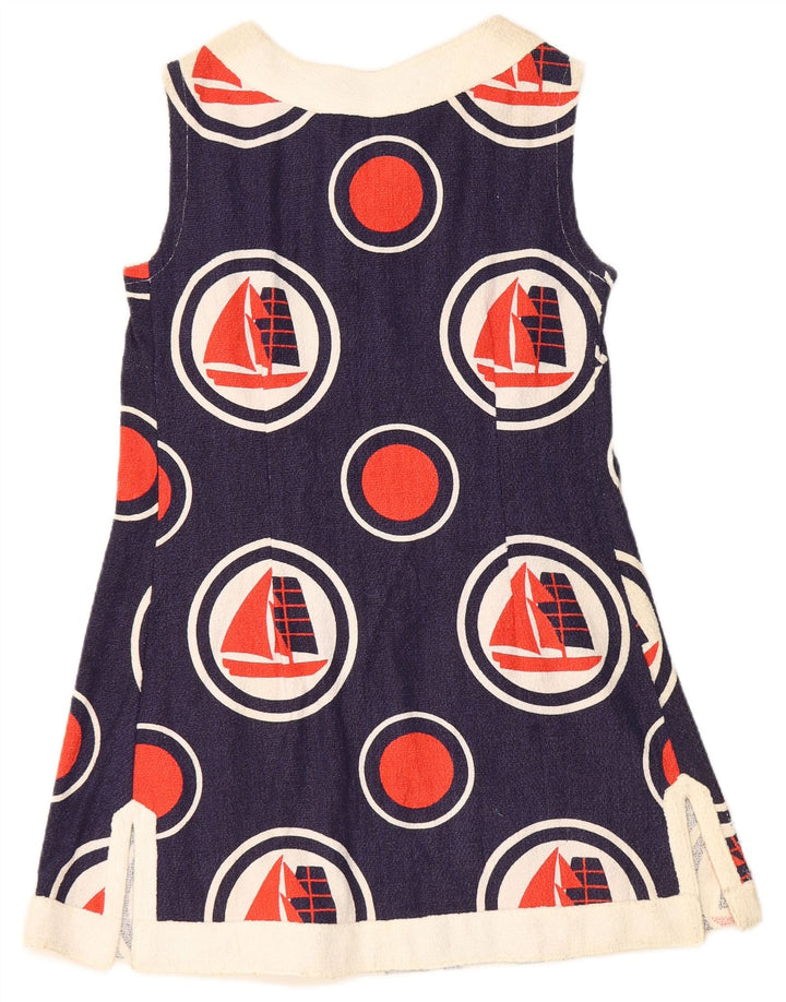 Ärmelloses A-Linien-Kleid für Damen von Luna, Größe 44, mittleres Marineblau, geometrisch