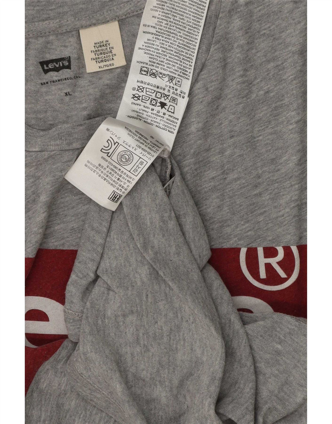 Levi's Herren-T-Shirt mit Grafik, XL, graue Baumwolle