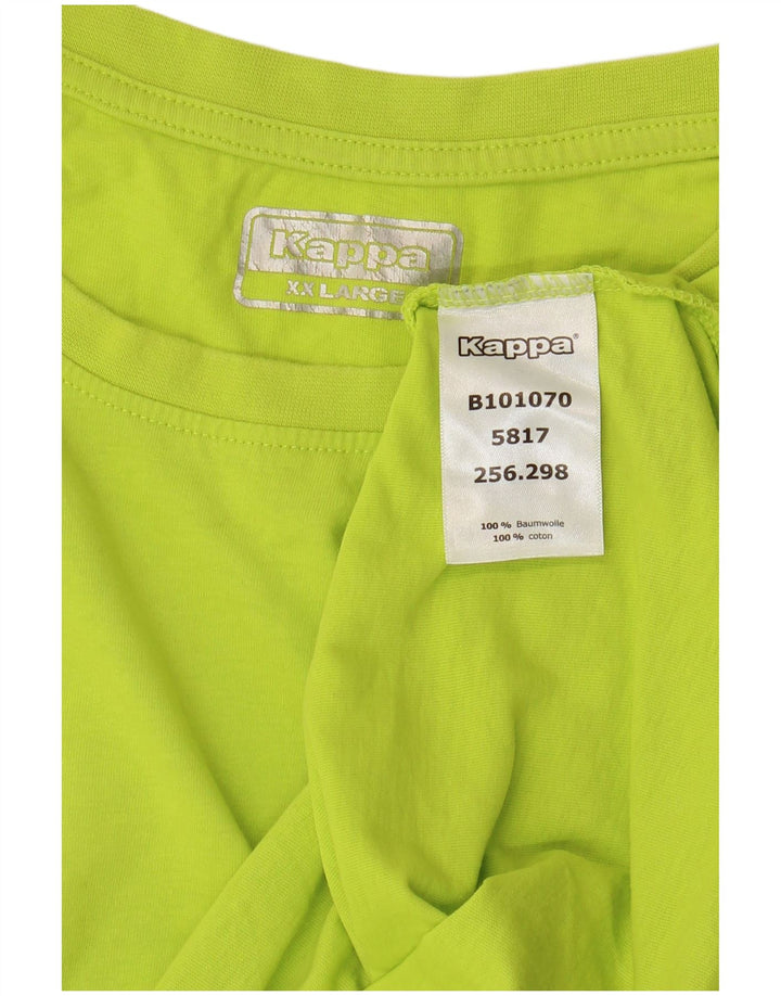 Kappa Herren T-Shirt Top 2XL Grüne Baumwolle