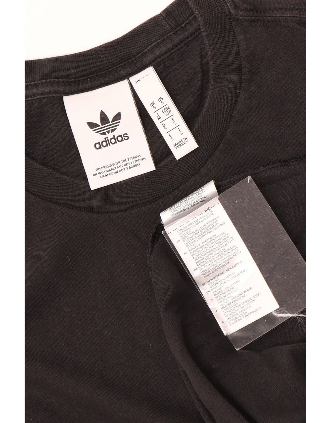 Adidas Herren T-Shirt Top Small Schwarz Baumwolle