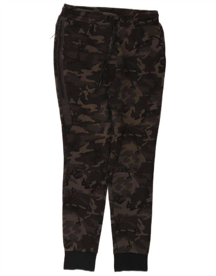Nike Herren-Trainingshose, Jogginghose, Größe S, schwarze Camouflage-Baumwolle