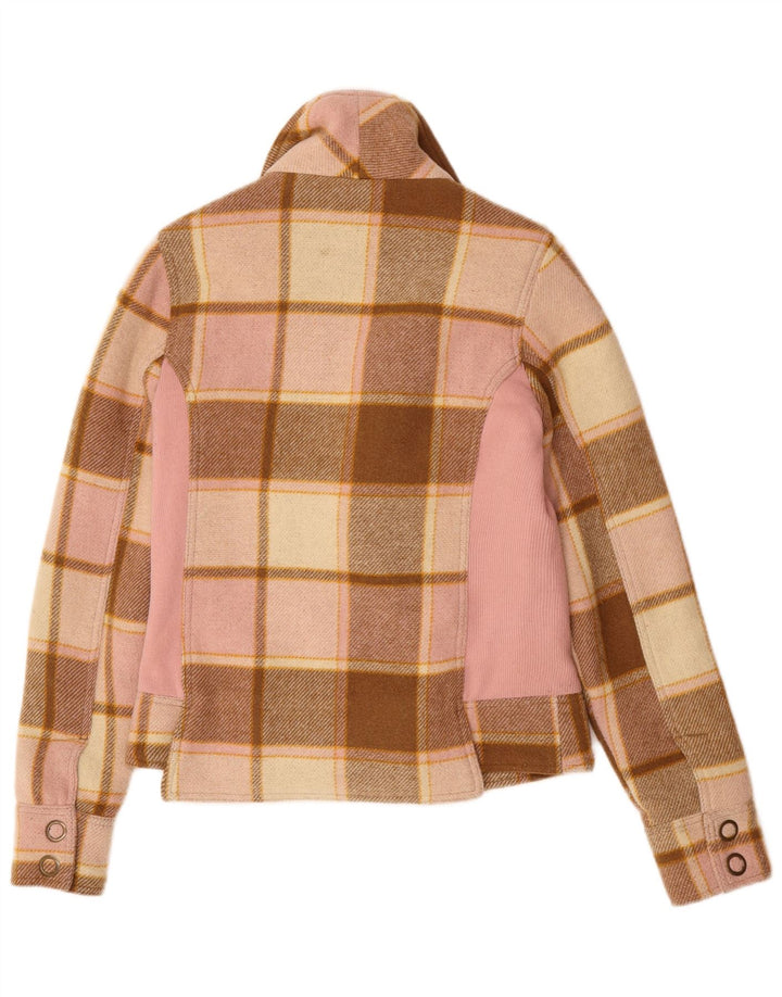 Kurzmantel für Damen, UK 10, klein, mehrfarbig, kariert, Acryl