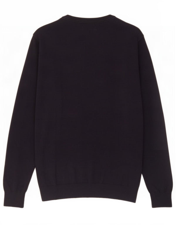 Calvin Klein Jeans Herren-Pullover mit U-Boot-Ausschnitt, mittelmarineblaue Baumwolle