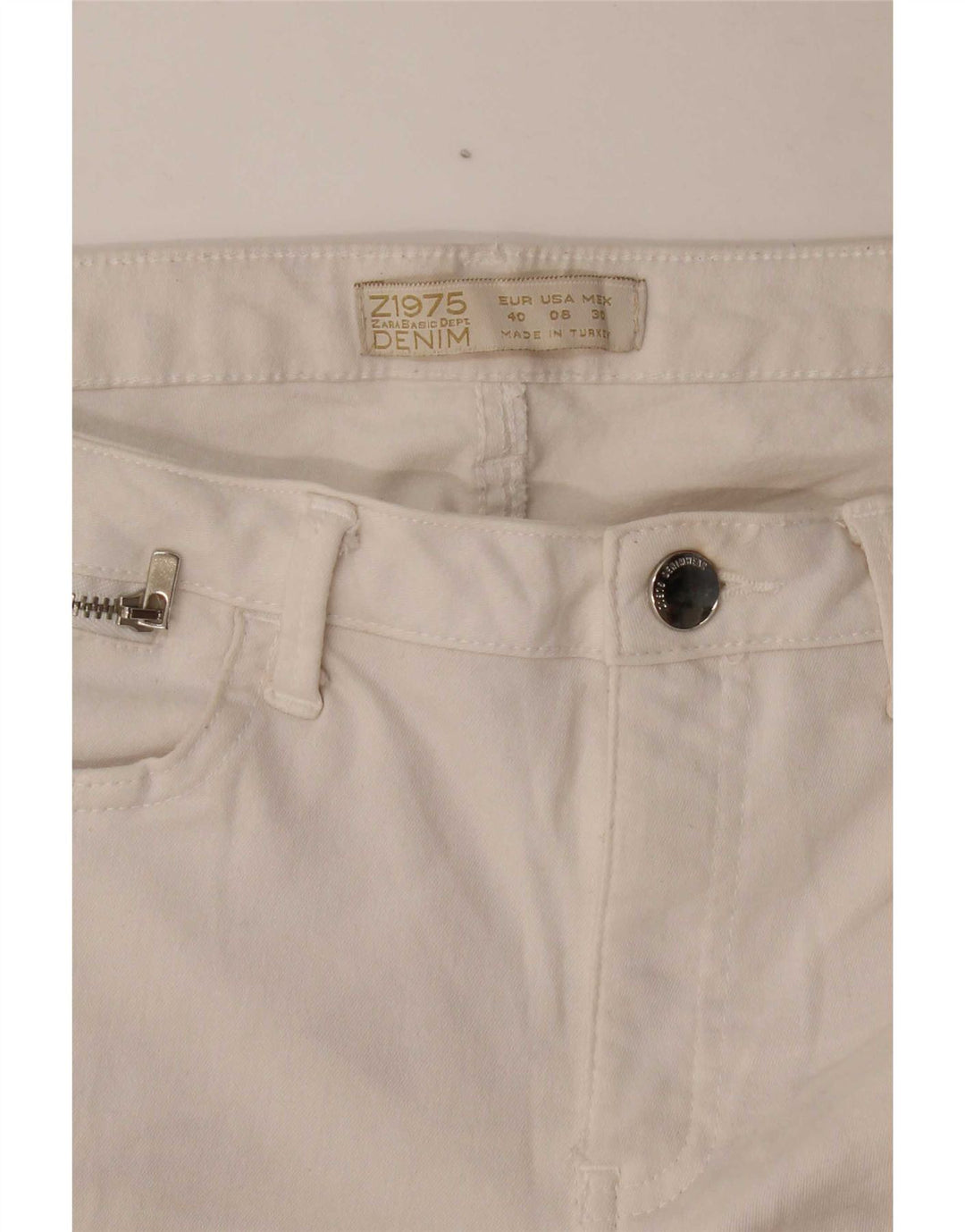 Zara Damen Skinny Jeans EU 40 Medium W30 L28 Weiß
