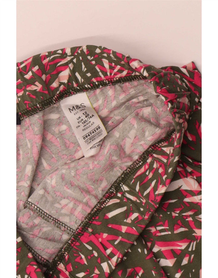 Marks & Spencer Damen-Leggings, UK 12, mittlere, mehrfarbige Viskose mit Blumenmuster
