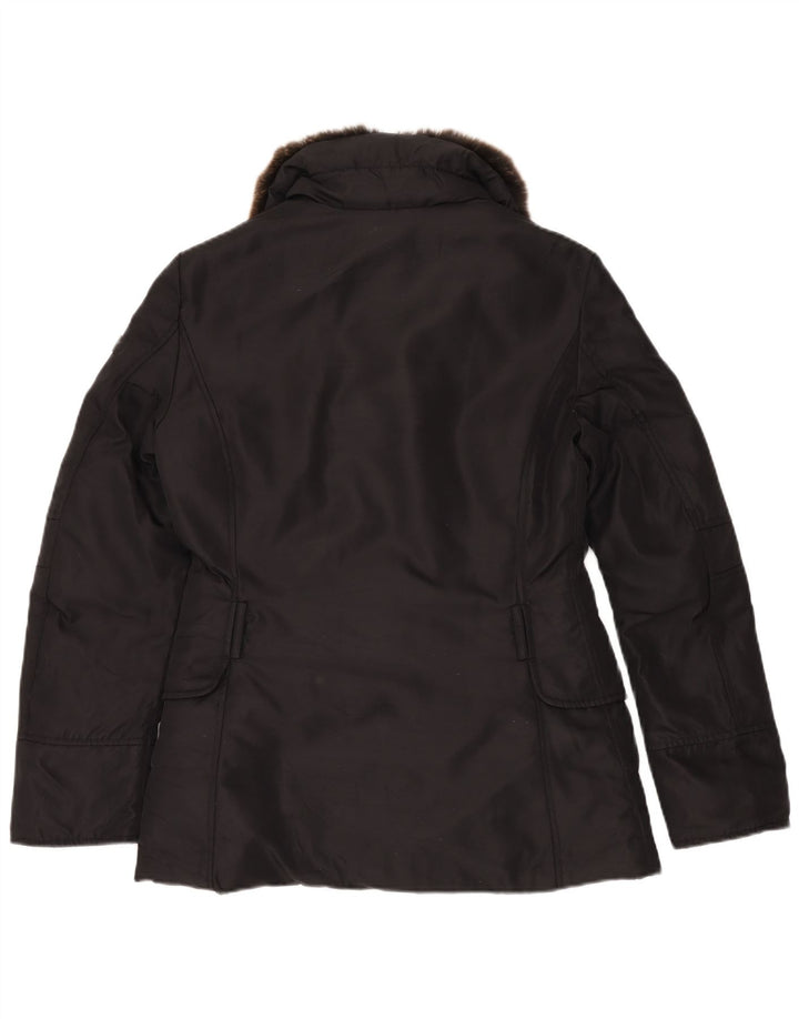 PEUTEREY Damen Wattierte Jacke UK 16 Large Schwarz Polyamid