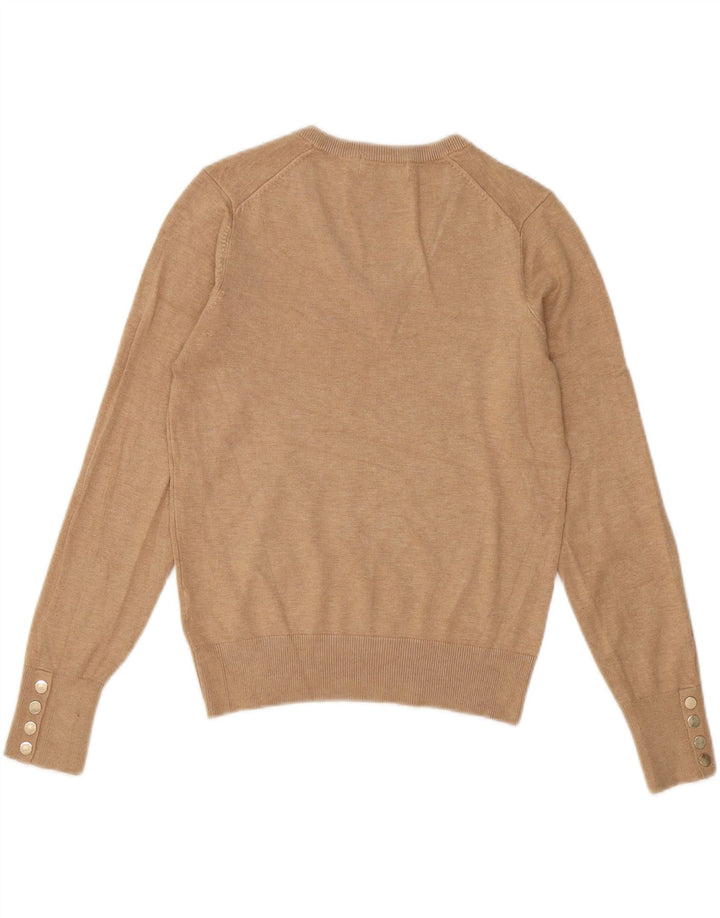 OASIS Womens V-Neck Jumper Sweater UK 14 Medium Brown Viscose Vintage Oasis and Second-Hand Oasis from Messina Hembry 