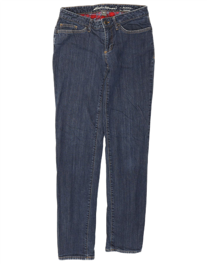 EDDIE BAUER Damen Boyfriend Straight Jeans US 2 XS W27 L30 Blau