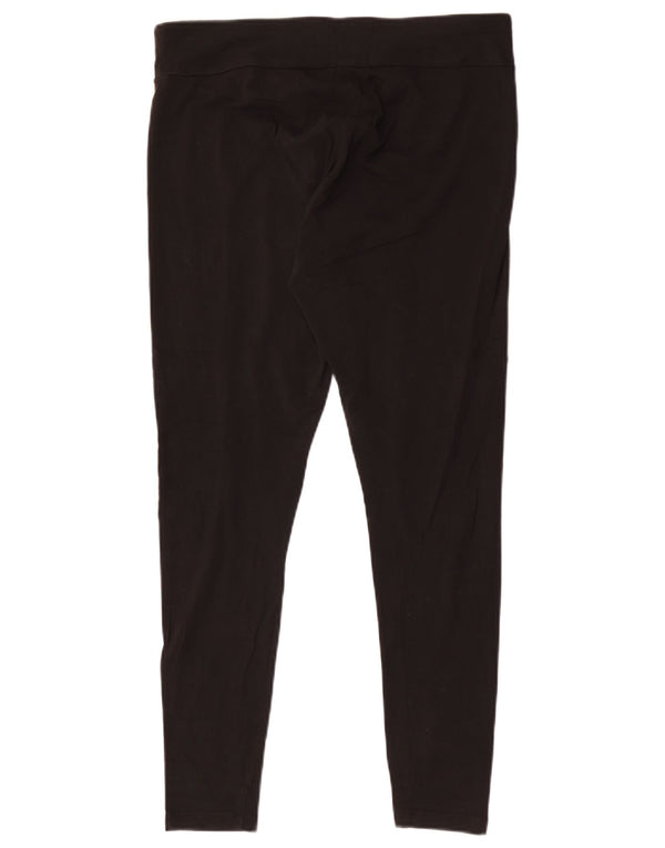 Puma Damen Leggings UK 14 Large Schwarz Baumwolle