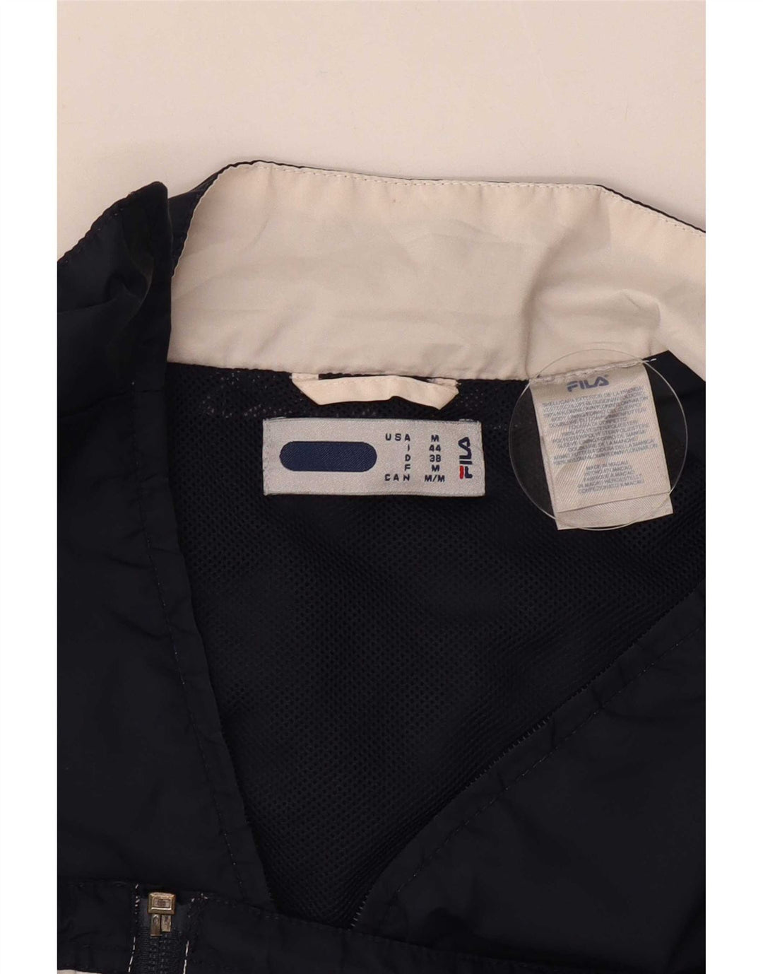 Fila Damen-Trainingsanzugoberteil, Jacke IT 44, mittleres Marineblau, Farbblock