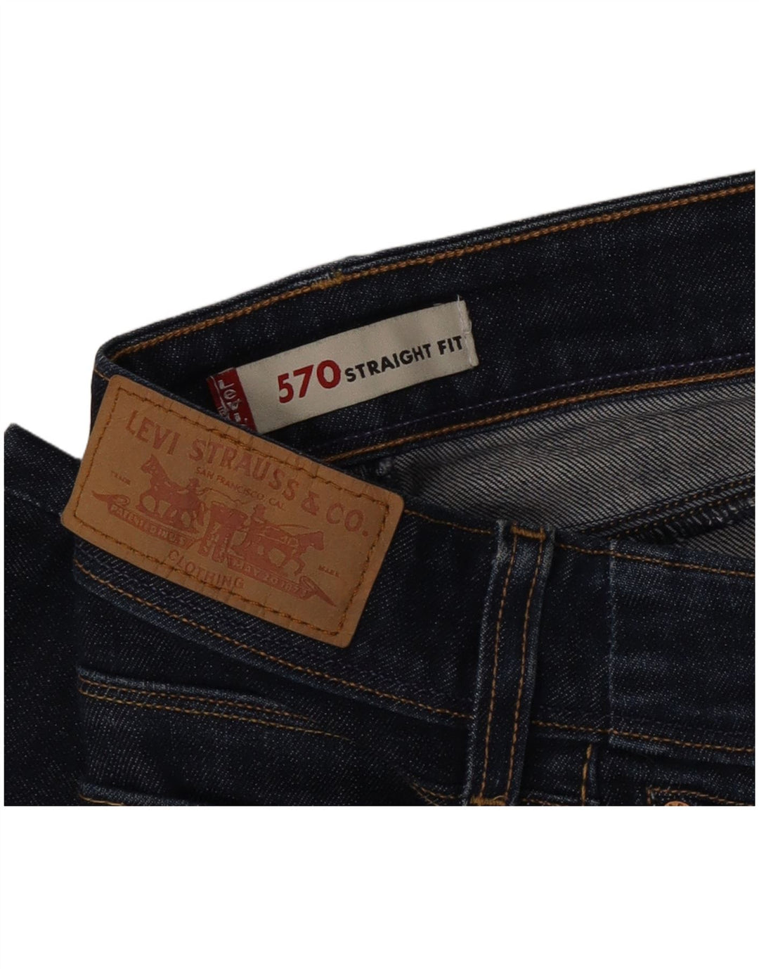 Levi's Damen 570 Straight Jeans W26 L28 Marineblau