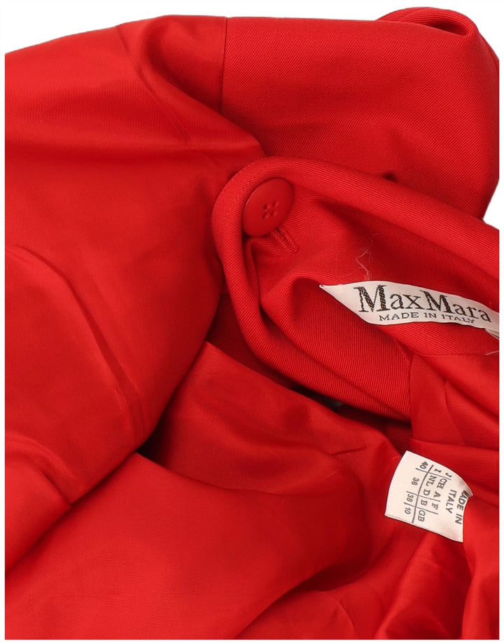 Max Mara Damen-Zweireiher-Blazer in Übergröße, Gr. 10, Größe S, Rot