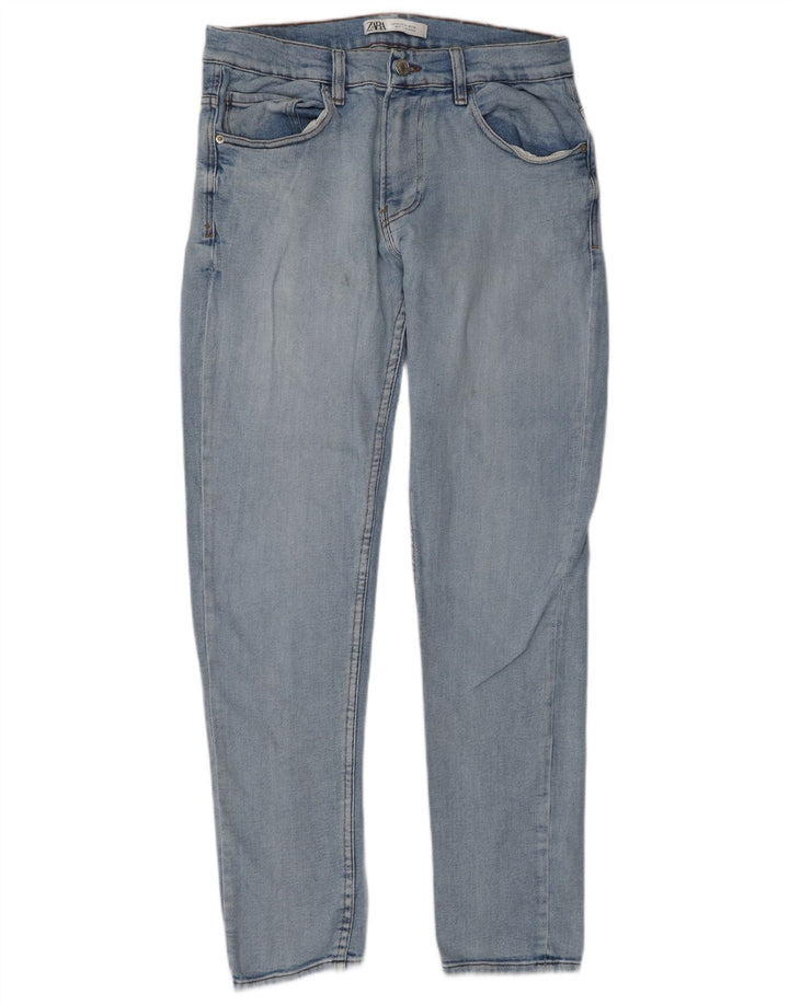 Zara Herren Slim Jeans EU 42 Large W32 L32 Blaue Baumwolle
