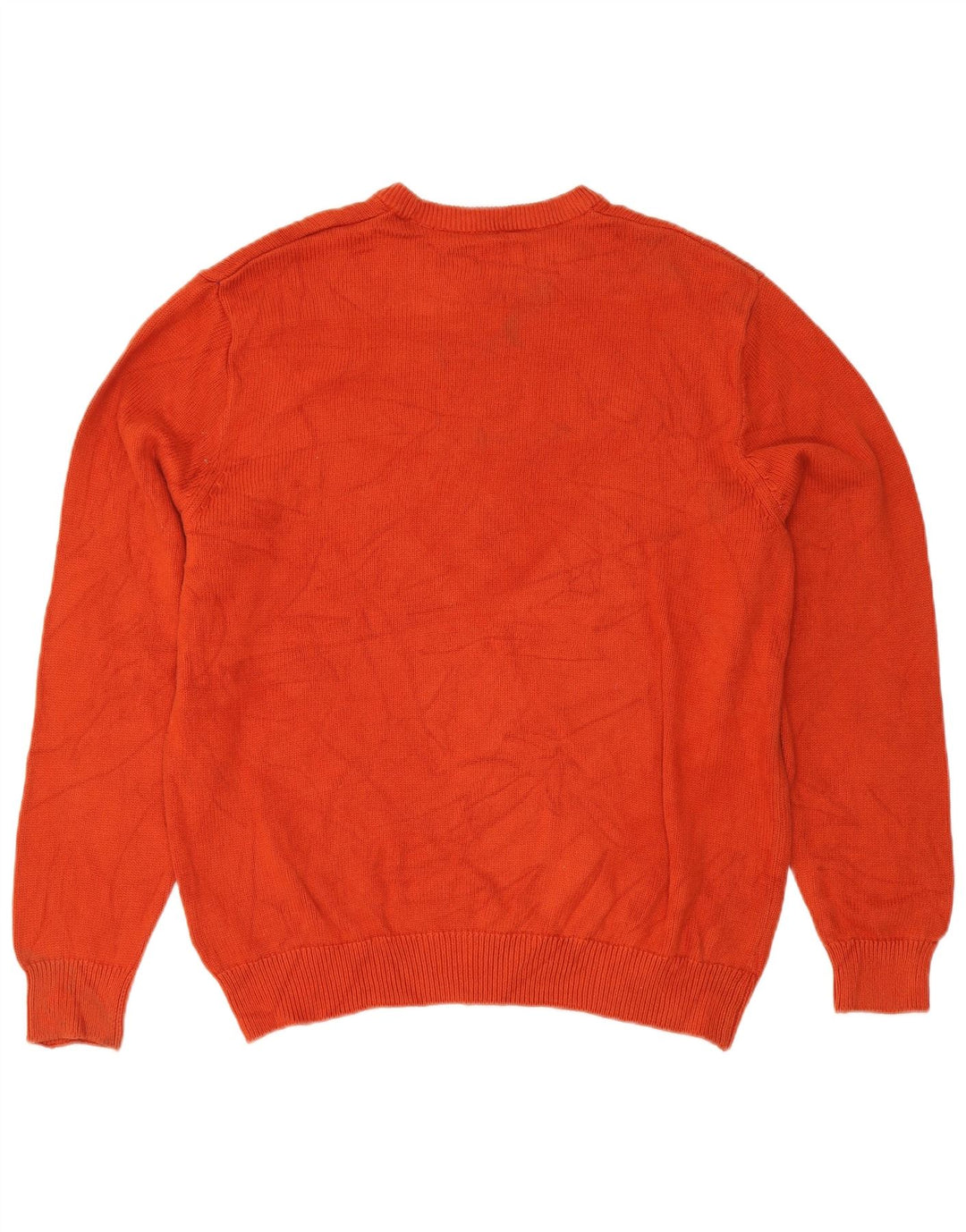 Chaps Herren-Pullover mit Rundhalsausschnitt, XL, Orange, Baumwolle