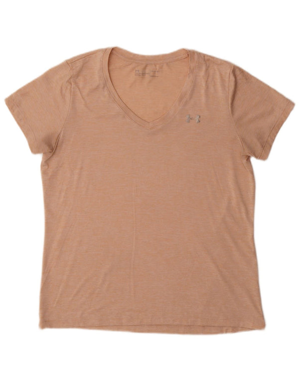 Under Armour Damen Heat Gear T-Shirt-Oberteil, groß, rosa meliert