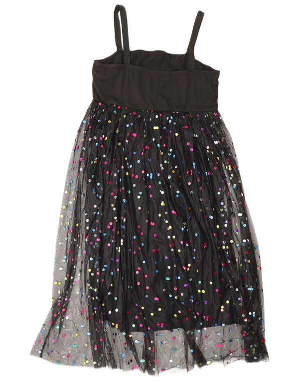 Shein Damen Curve Ärmelloses Empire-Kleid UK 20 2XL Schwarz meliert