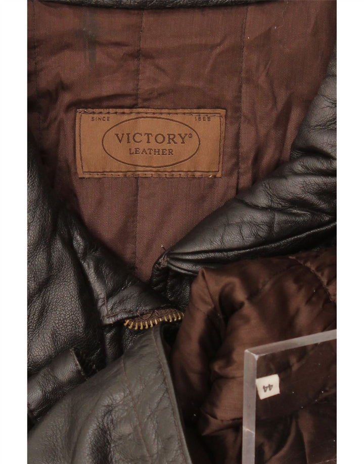 Victory Damen Lederjacke IT 44 Mittelschwarzes Leder
