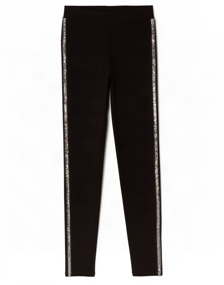 Zara Damen Leggings UK 8 Small Schwarz Viskose