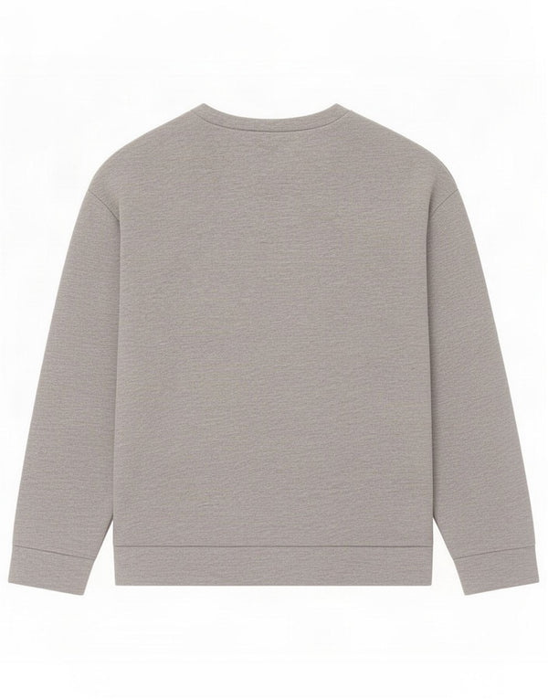 Max Mara Damen Weekend Sweatshirt Pullover UK 16 Large Grauer Baumwollschmetterling