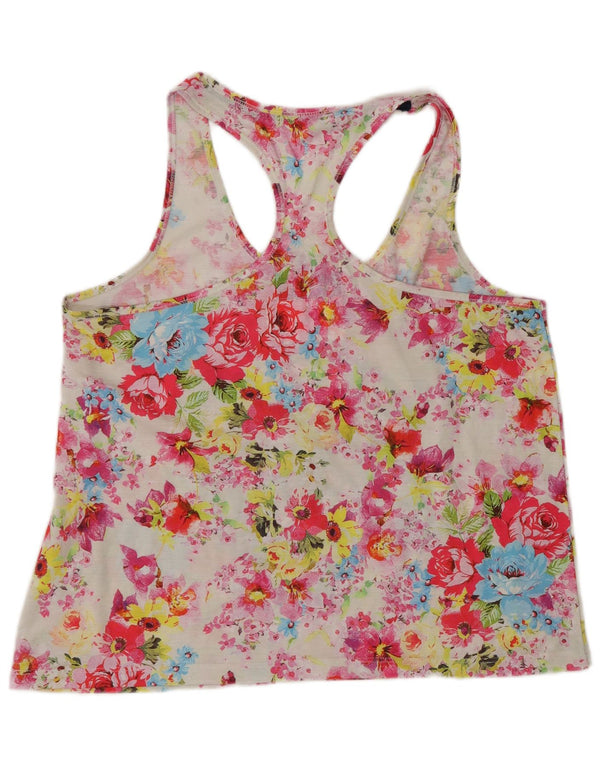 Superdry Damen Grafik-Trägershirt UK 16 Großes mehrfarbiges Blumenmuster aus Polyester