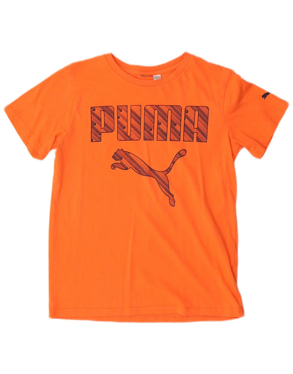 PUMA Jungen Graphic T-Shirt Top 13-14 Jahre Orange Baumwolle