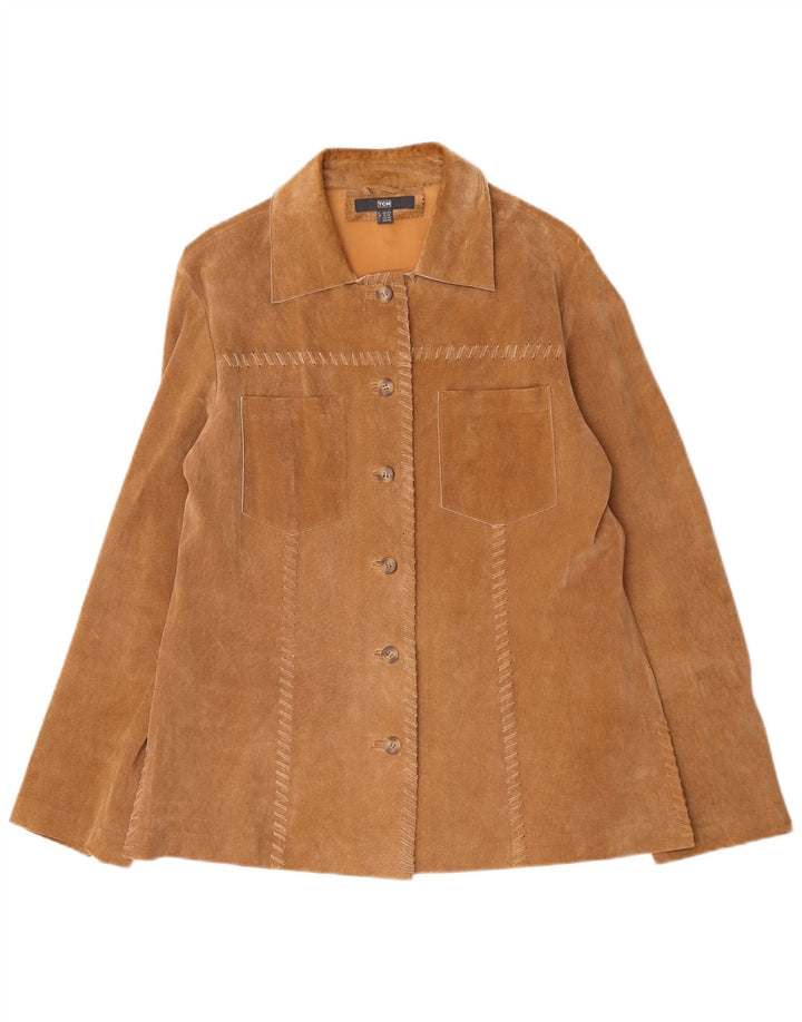 TCM Damen Wildlederjacke UK 16/18 Large Beige Leder