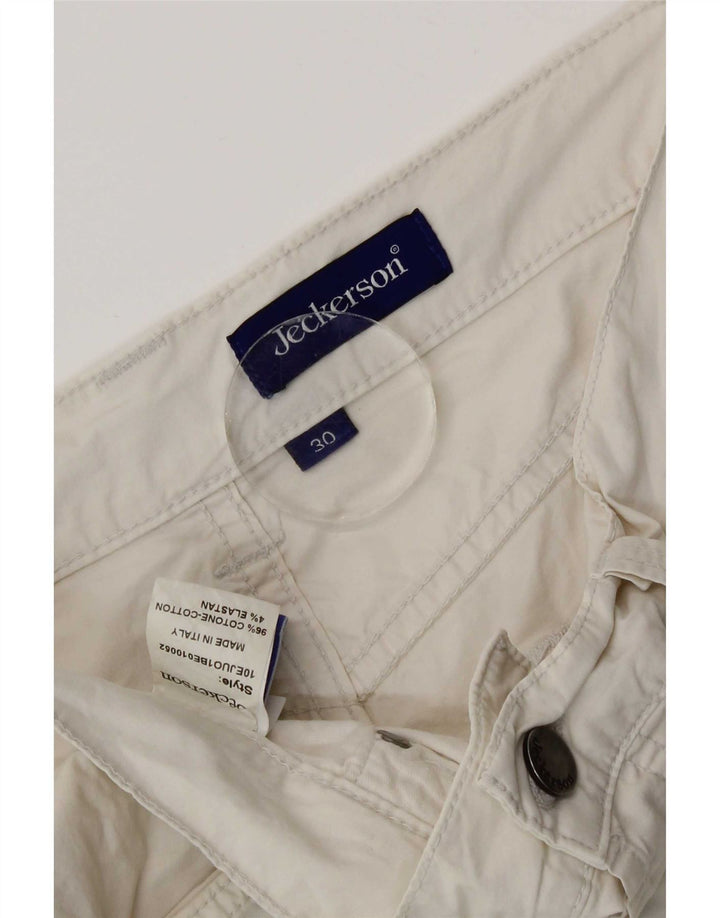 Jeckerson Damen Freizeitshorts W30 mittelweiße Baumwolle