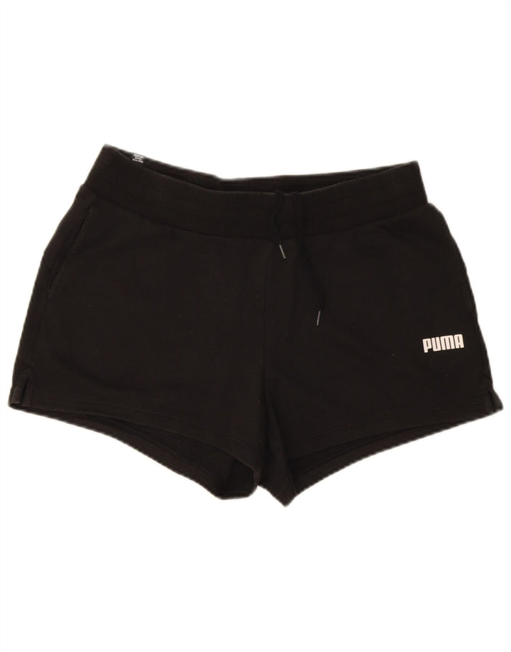 Puma Damen Sportshorts UK 14 Large Schwarz Baumwolle