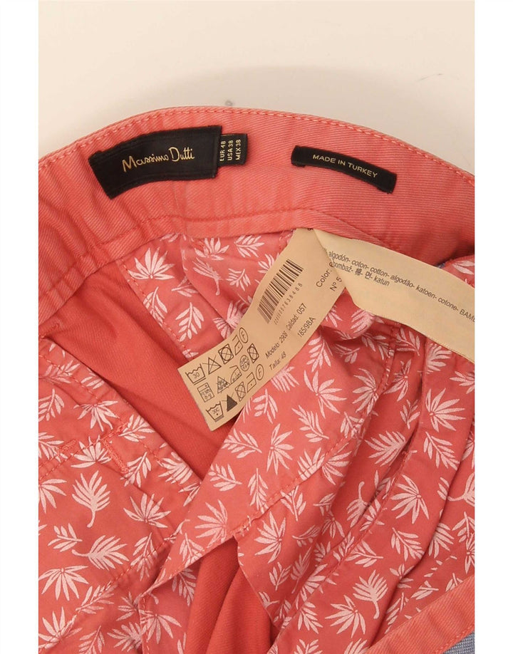 Massimo Dutti Herren Chinoshorts IT 48 Medium W38 Rote Baumwolle