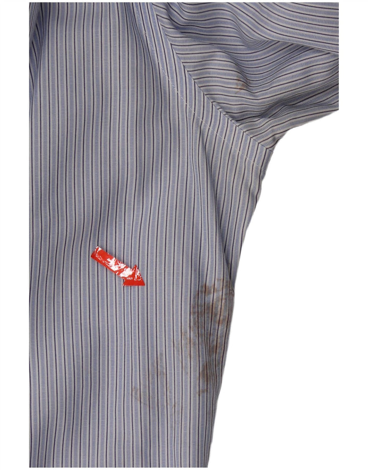 Brooks Brothers Herren 346 Hemd Größe 15 mittelblau gestreift aus Baumwolle