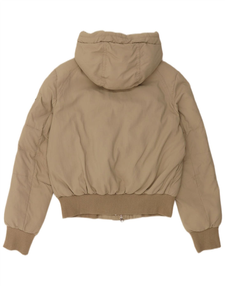Marlboro Classics Wattierte Damenjacke mit Kapuze EU 46 XL Beige Nylon