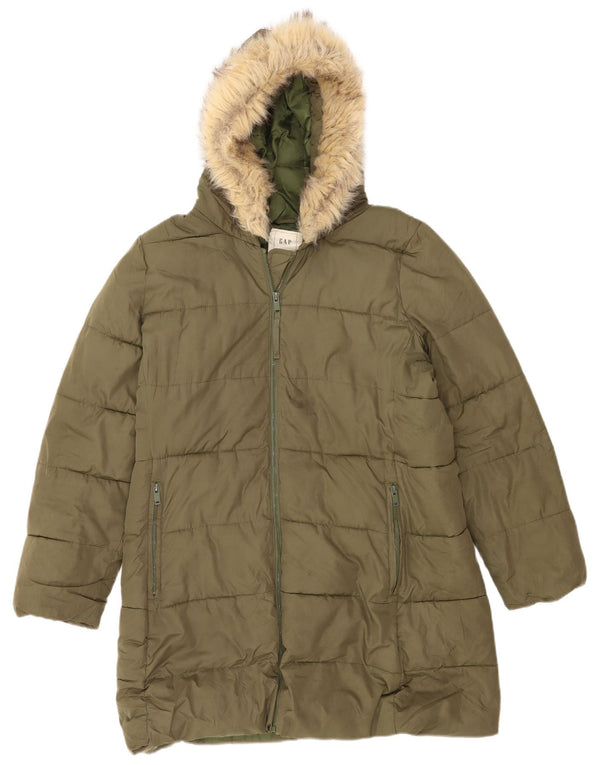 Gap wattierter Herrenmantel mit Kapuze, UK 40, Größe L, Khaki, Polyester
