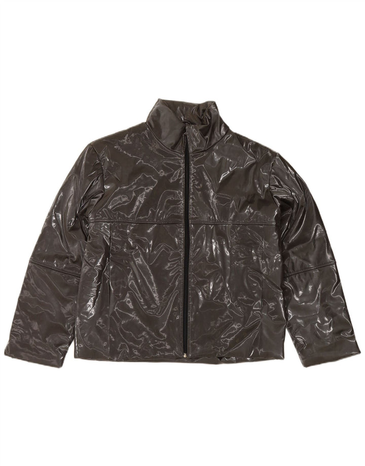 Crazy World Damen Übergroße Bomberjacke UK 14 Mittelschwarzes Polyester