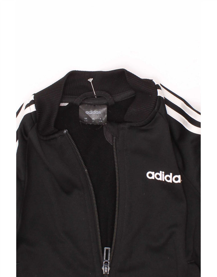 Adidas Jungen Trainingsanzug Top Jacke 2-3 Jahre Schwarz