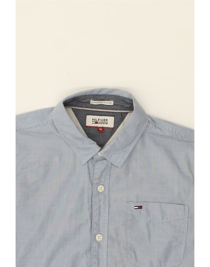 TOMMY HILFIGER Mens Shirt Medium Blue Cotton Vintage Tommy Hilfiger and Second-Hand Tommy Hilfiger from Messina Hembry 