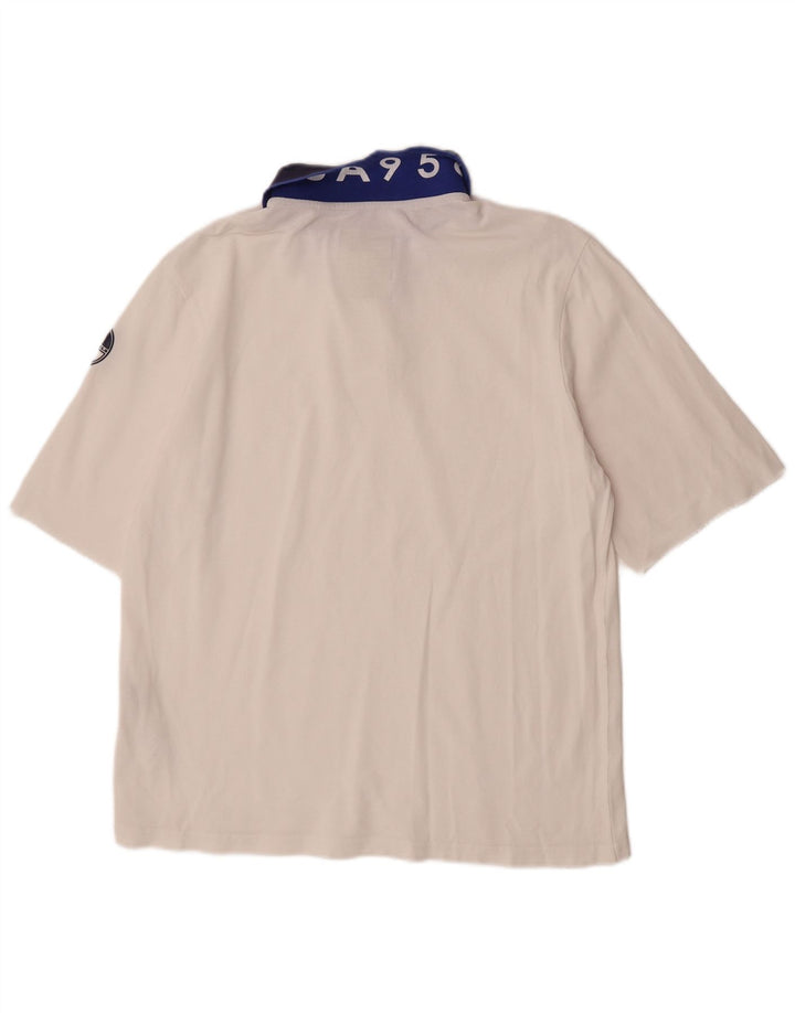 North Sails Herren-Poloshirt aus mittelweißer Colourblock-Baumwolle