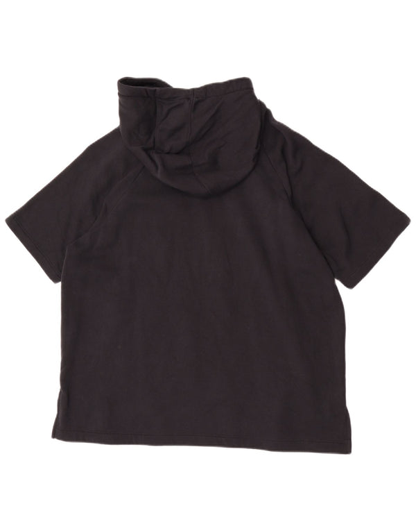 Under Armour Damen Graphic Short Sleeve Hoodie Pullover UK 16 Large Schwarz