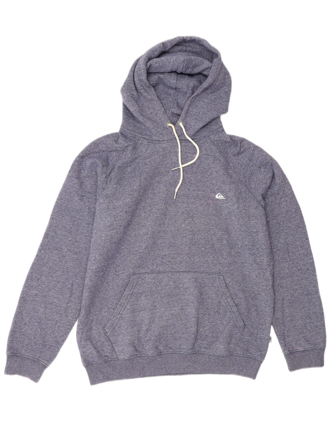 Quiksilver Herren-Kapuzenpullover aus mittelblau gefleckter Baumwolle