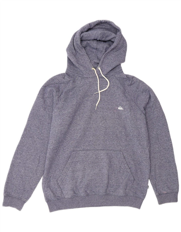 Quiksilver Herren-Kapuzenpullover aus mittelblau gefleckter Baumwolle