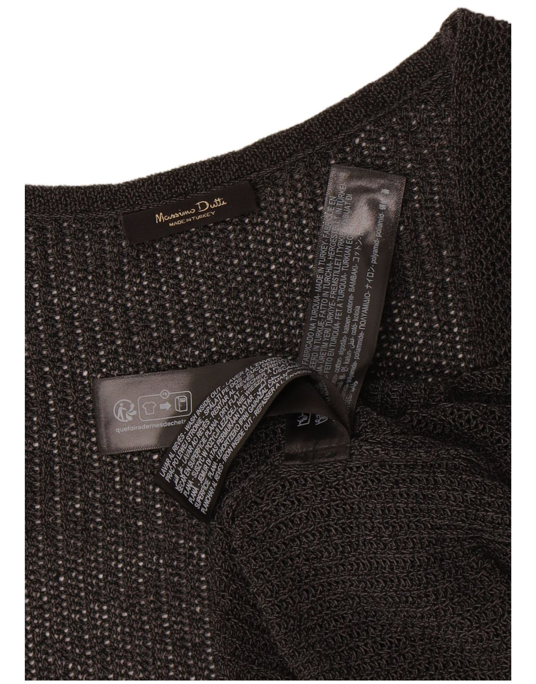 Massimo Dutti Damen Ärmelloser Cardigan-Pullover UK 14 Mittelgrau