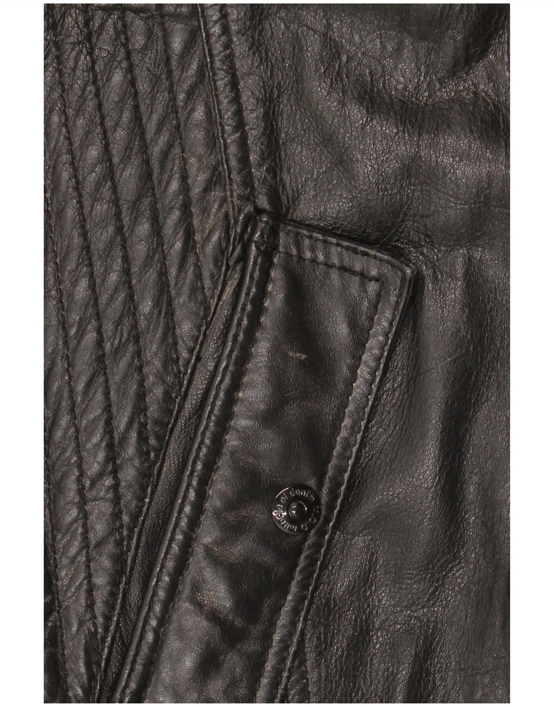 Vintage Herren Lederjacke UK 42 XL Schwarzes Leder