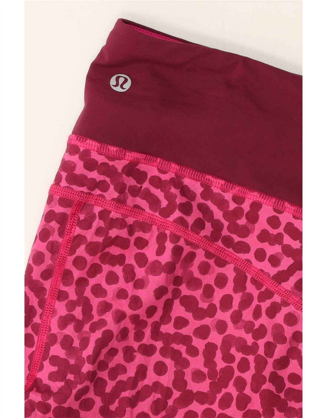 LULULEMON Womens Capri Leggings UK 12 Medium Pink Animal Print