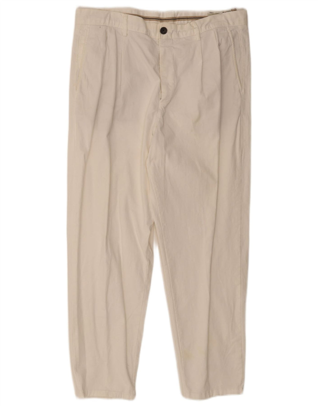 Zara Herren Pegged Chino Hose EU 44 Large W34 L26 Weiß