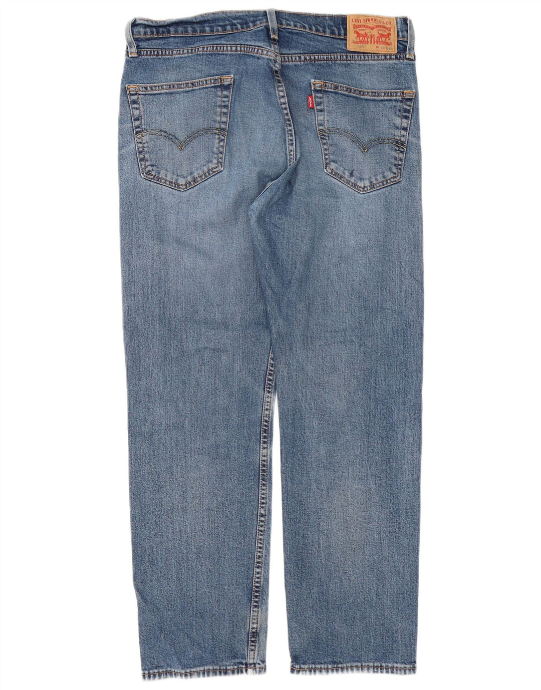 Levi's Herren 505 Regular Straight Jeans W34 L30 Blaue Baumwolle