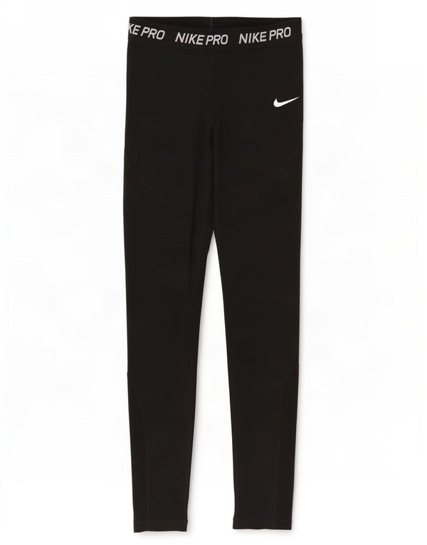 Nike Dri Fit Grafik-Leggings für Mädchen, 13–14 Jahre, XL, schwarzes Polyester