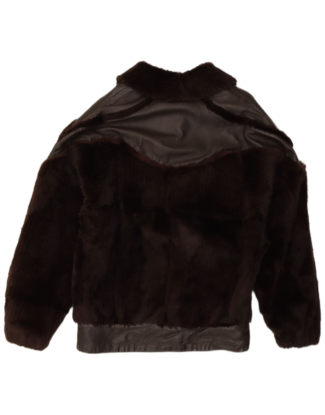 Elios Damen Pelzjacke IT 44 Mittelbraunes Leder