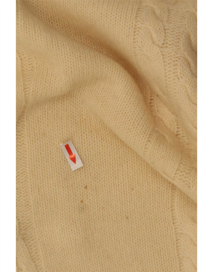 Cacharel Herren-Pullover mit Rollkragen, IT 52, große beige Wolle