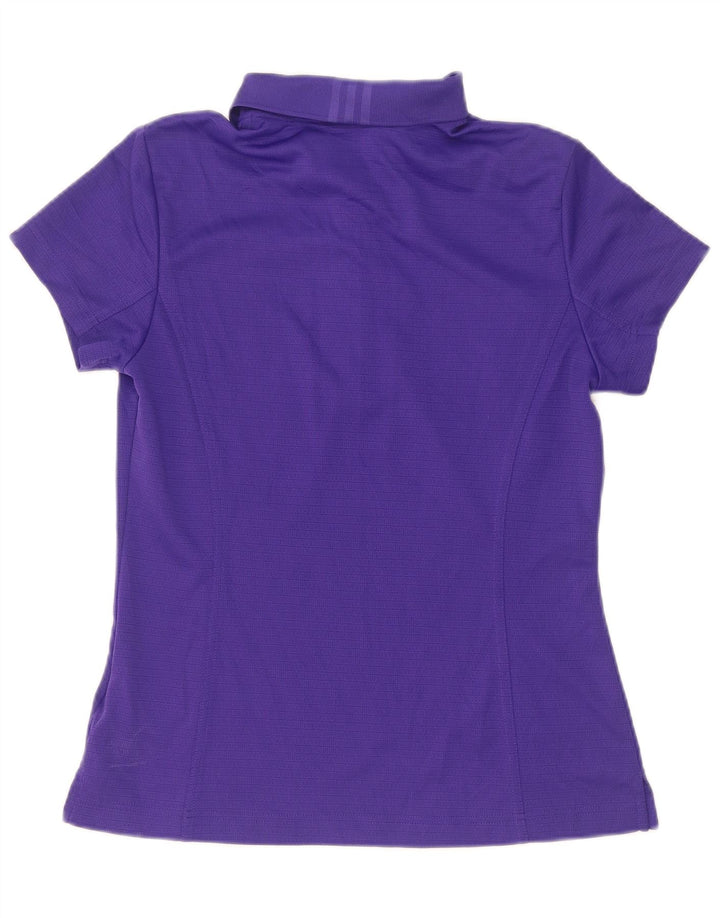 Adidas Damen Climalite Poloshirt UK 12 Medium Lila Polyester
