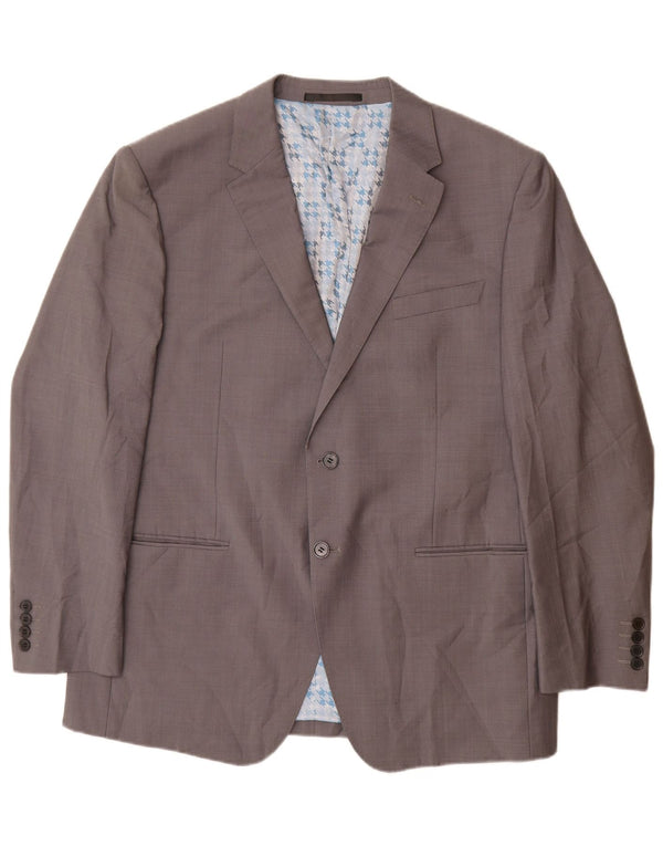 Marks & Spencer Herren-Blazer mit 2 Knöpfen, UK 38, mittelgraue Wolle